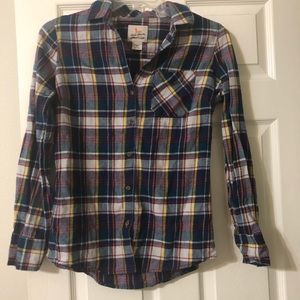 Field and stream size sm long sleeve plaid shirt